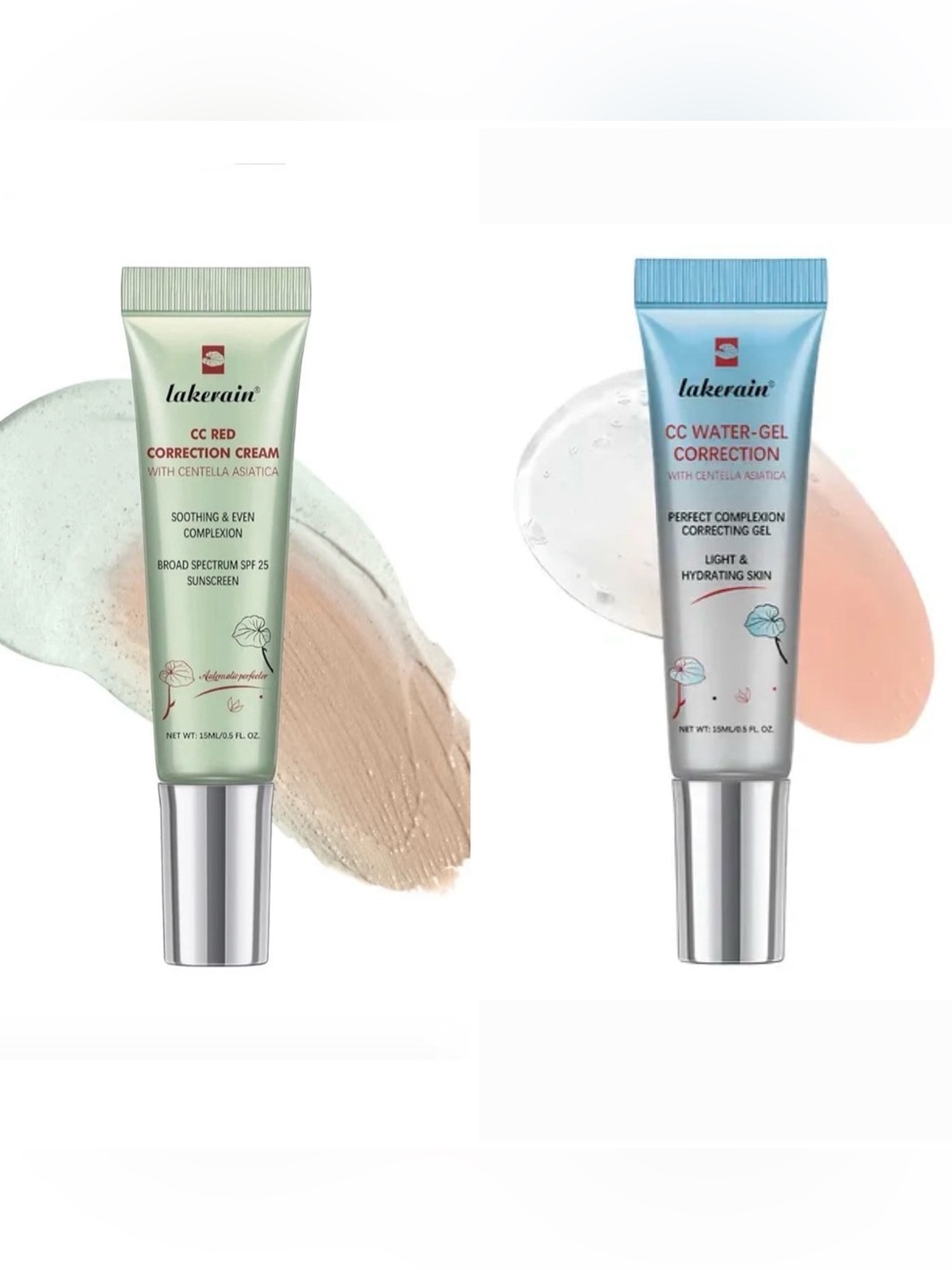 CC Bundle Red Correction Cream Spf 25 + CC Water Correction Gel Primer .5oz Ea